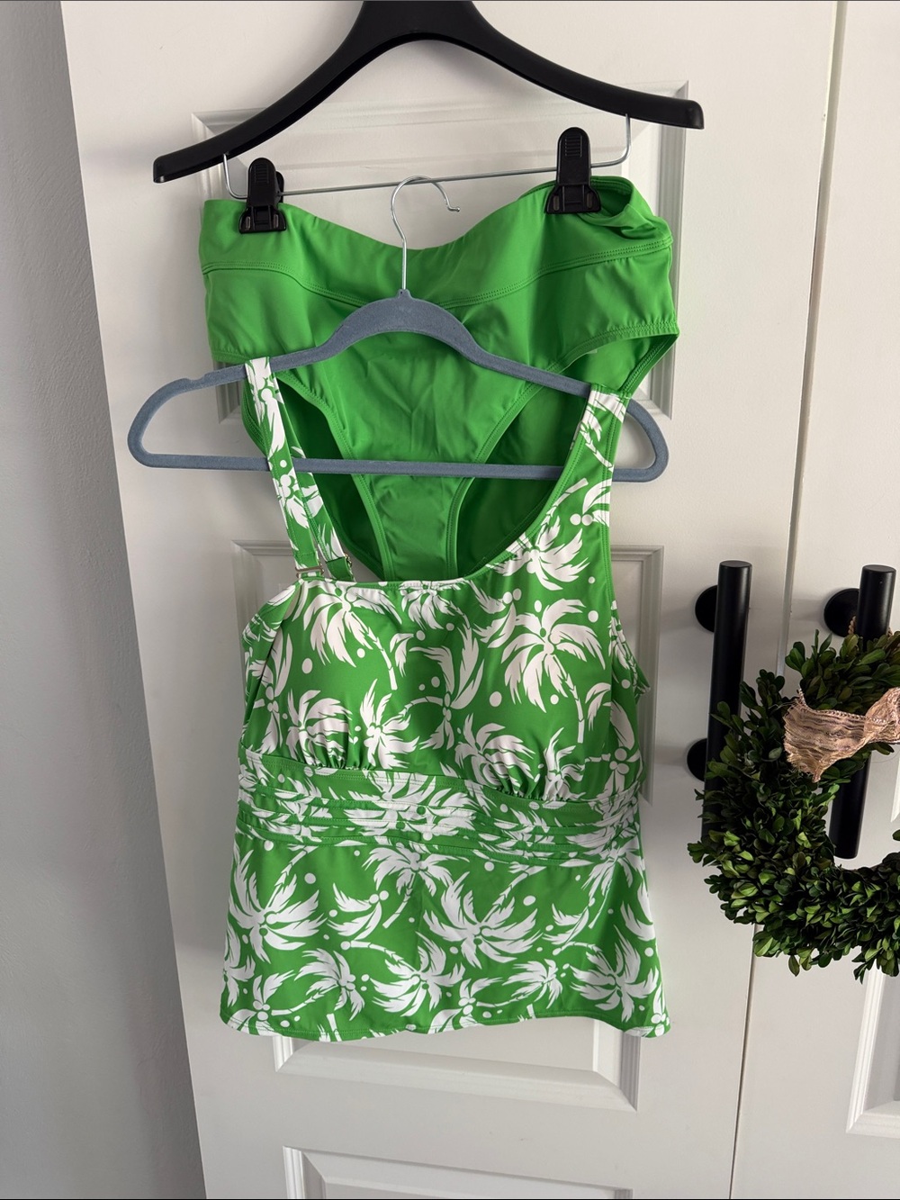 Green & White Floral Tankini Set size 16